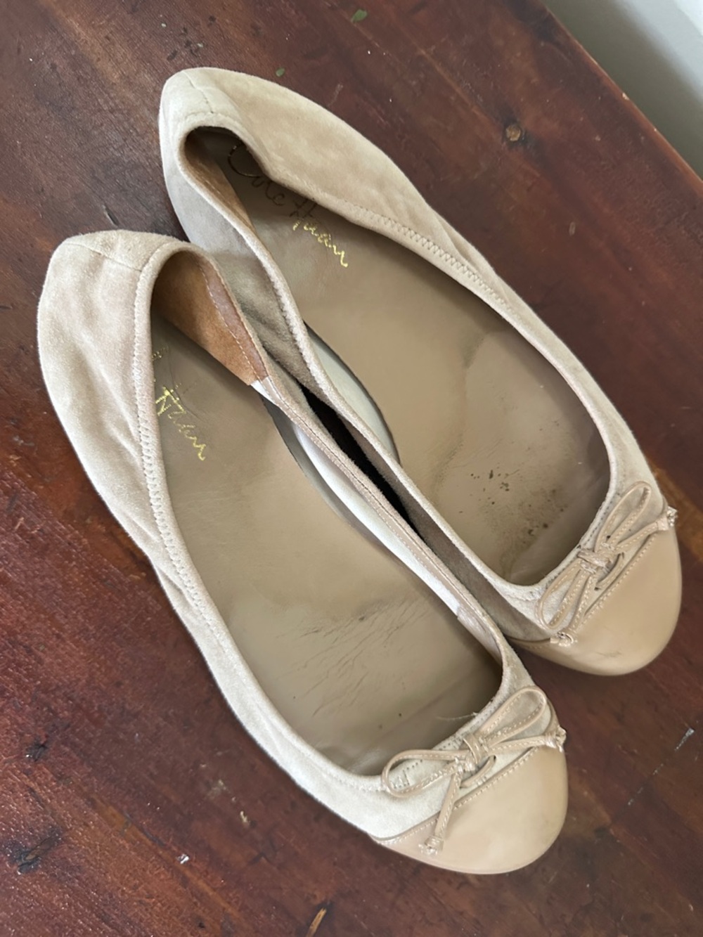Cole haan nike air Beige Women's Ballet Flats - Classic Neutral Slip-On
